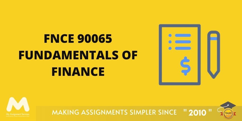 FNCE 90065 Fundamentals of Finance